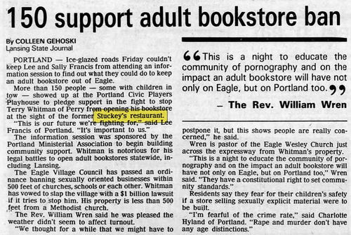 Stuckeys - Mar 1989 Battle Over Adult Book Store At Eagle Location (newer photo)
